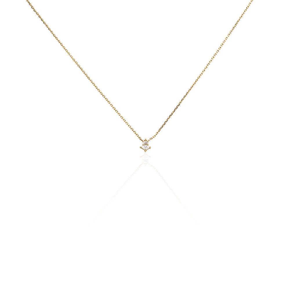 Collier éclat Perlé Plaqué Or Oxyde De Zirconium - Colliers avec pierres Femme | Marc Orian
