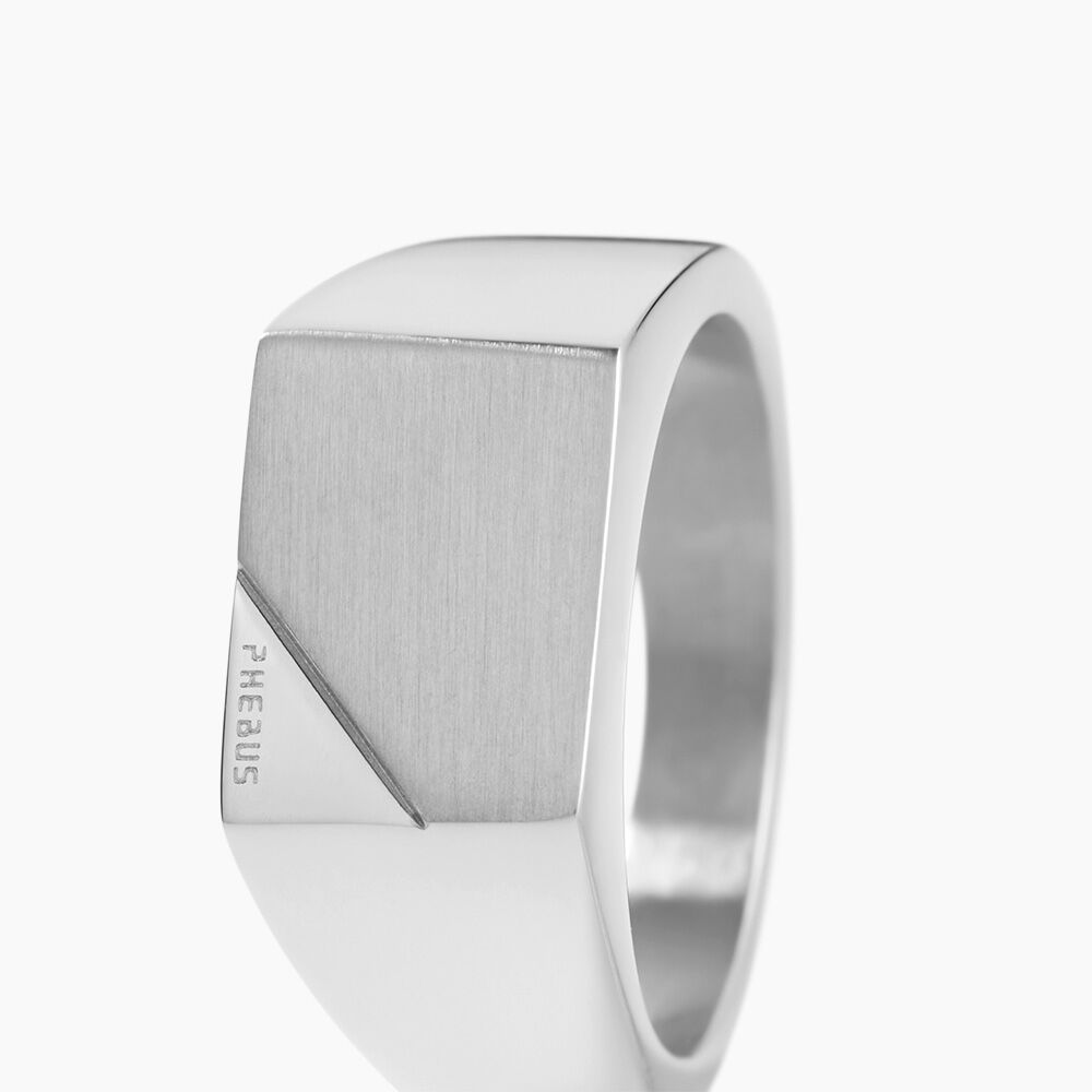 Bague Phebus Him Auxence Acier Blanc - Bijoux personnalis&eacute;s Homme | Marc Orian