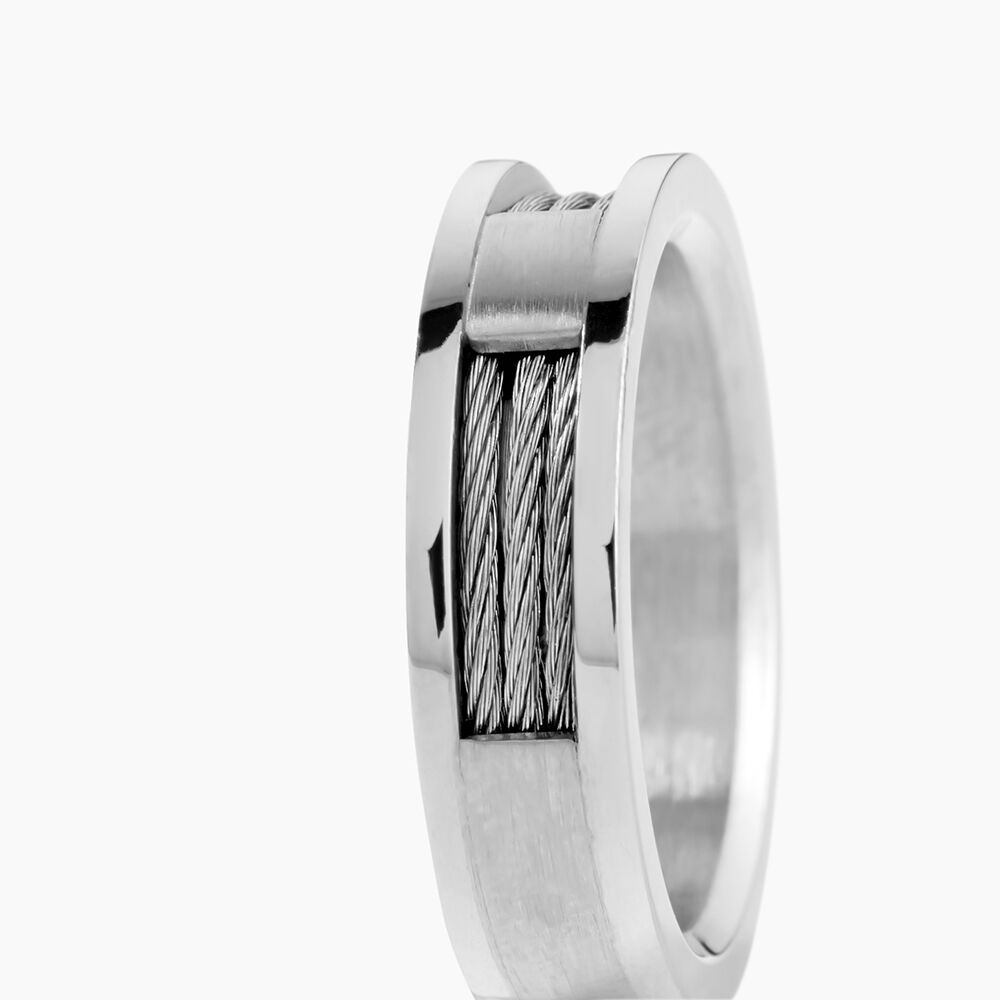 Bague Acier Blanc - Bijoux fantaisie Homme | Marc Orian