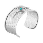 Bracelet Jonc Audreanne Acier Blanc Pierre De Synthese - Bracelets joncs Femme | Marc Orian