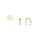 Boucles D'oreilles Puces Elouen Fer A Cheval Or Jaune Oxyde - Puces Femme | Marc Orian