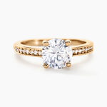 Bague Solitaire Zoura Plaqu&eacute; Or Jaune Oxyde De Zirconium - Bijoux fantaisie Femme | Marc Orian