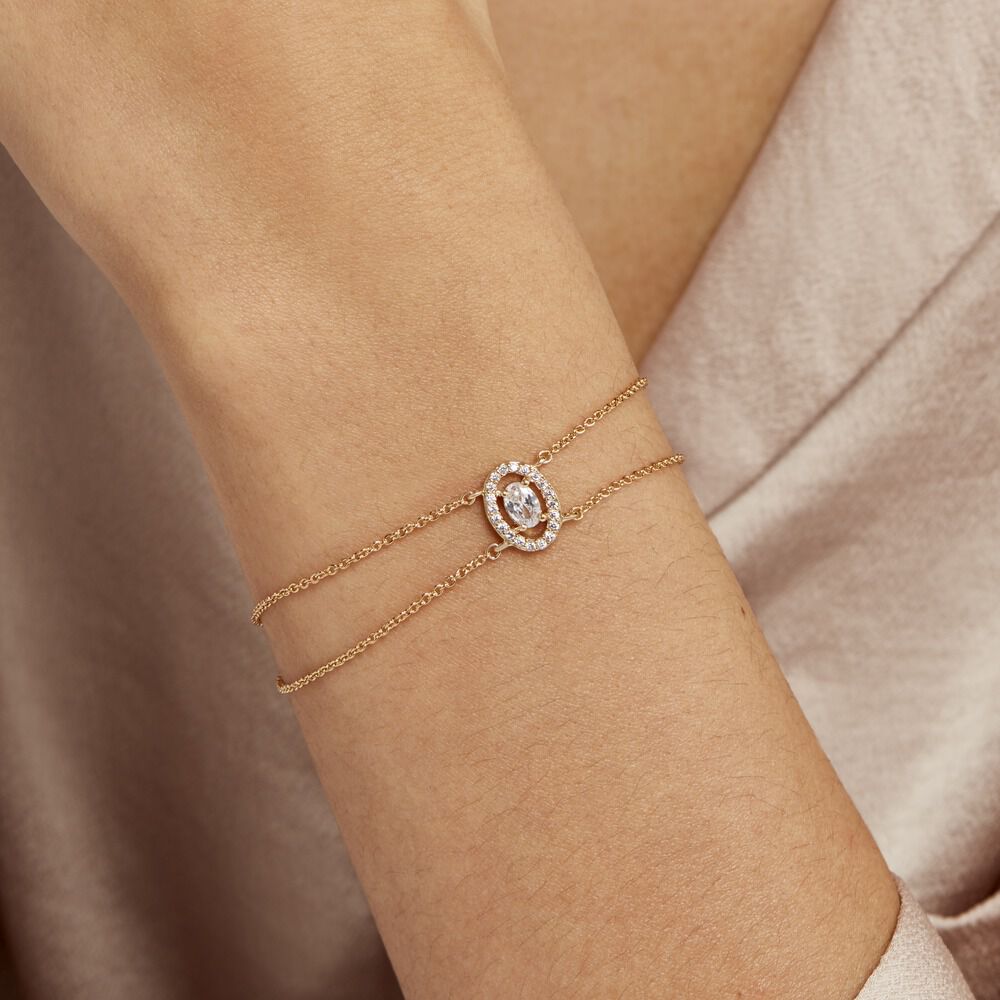 Bracelet Classical Plaqué Or Jaune Oxyde De Zirconium - Bracelets chaînes Femme | Marc Orian