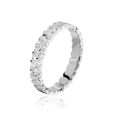 Alliance Dentelle 2 Rangs Diamantee Or Blanc - Alliances duo Femme | Marc Orian