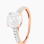 Bague Terese Or Rose Oxyde De Zirconium - Solitaires Femme | Marc Orian