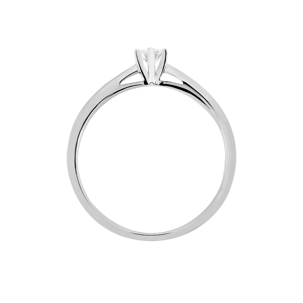 Bague Solitaire Veronika Or Blanc Diamant - Bagues Solitaire Femme | Marc Orian