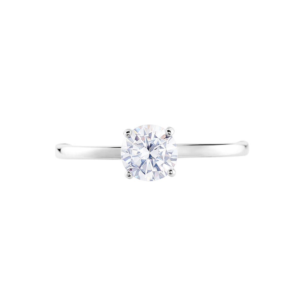 Bague Solitaire Stella Argent Blanc Oxyde De Zirconium - Bagues Solitaire Femme | Marc Orian