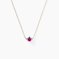 Collier Glykeria Or Jaune Rubis Diamant