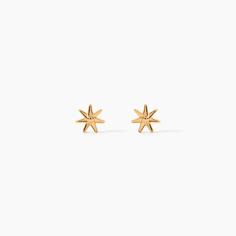 Boucles D'Oreilles Puces Shania Plaqu&eacute; Or Jaune - Puces Femme | Marc Orian