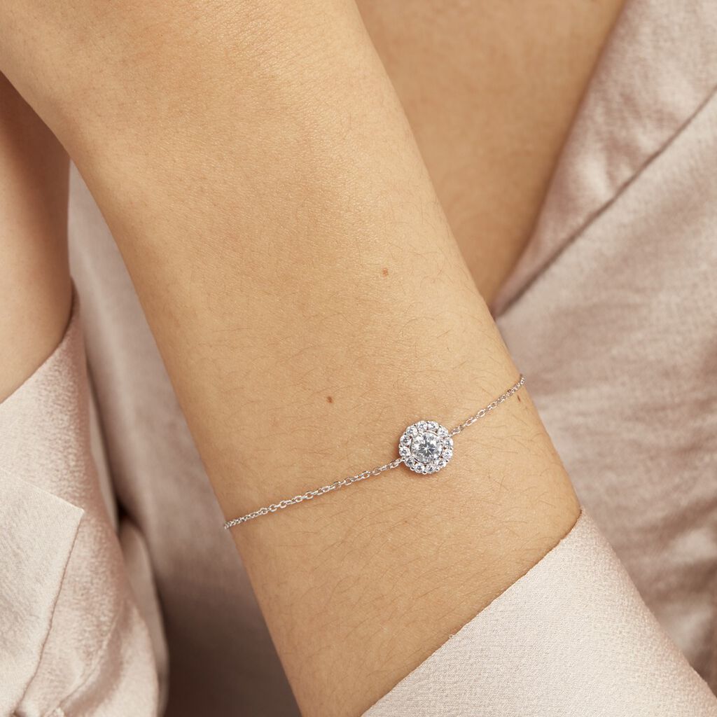 Bracelet Princess Argent Blanc Oxyde De Zirconium - Bracelets chaînes Femme | Marc Orian