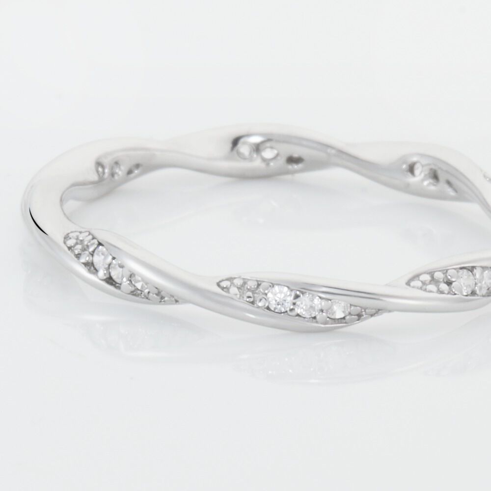 Bague Argent Blanc Clifford Oxydes De Zirconium - Bijoux fantaisie Femme | Marc Orian