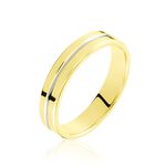 Alliance Liseret Ruban Plat Or Bicolore - Alliances duo Unisex | Marc Orian