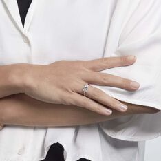 Bague Or Blanc Dayron Topaze Oxydes De Zirconium - Bagues Femme | Marc Orian