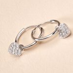 Cr&eacute;oles Ili Argent Rhodi&eacute; Oxyde De Zirconium - Boucles d'oreilles pampille Femme | Marc Orian