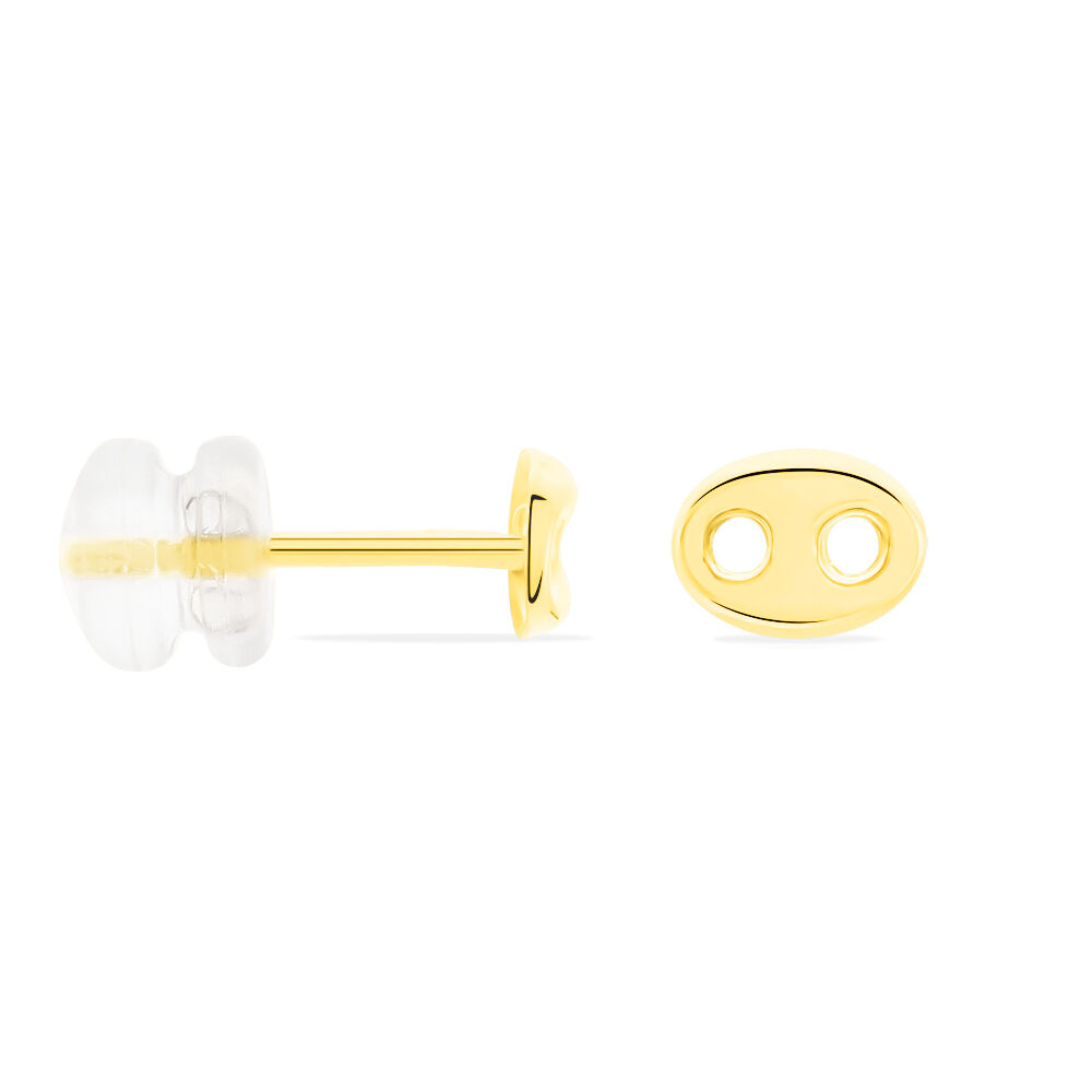Boucles D'oreilles Puces Cara Or Jaune - Puces Famille | Marc Orian