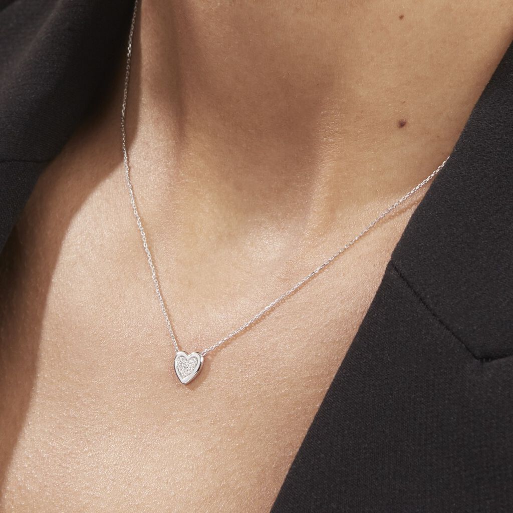 Collier Or Blanc Abidan Diamants - Colliers Femme | Marc Orian