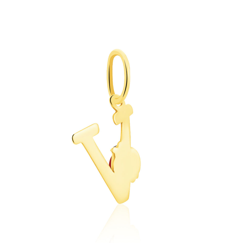 Pendentif Helidie Coccinelle Lettre Or Jaune - Pendentifs Enfant | Marc Orian