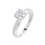 Bague Solitaire Charlene Or Blanc Diamant Synthetique - Parures de mariage Femme | Marc Orian