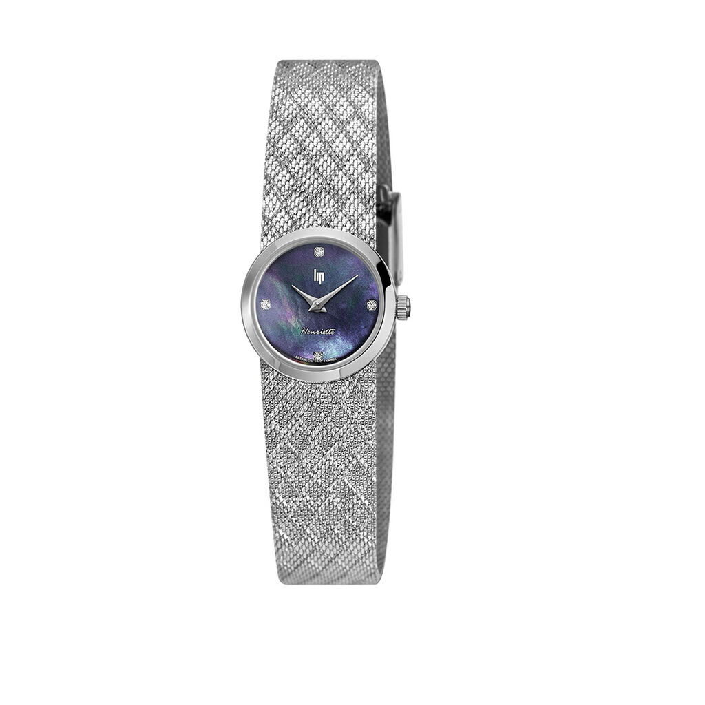 Montre Lip Henriette Diamant Nacre Noire - Montres &eacute;tanches Femme | Marc Orian