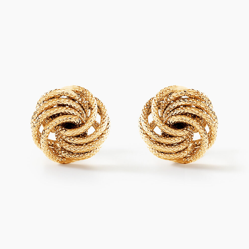 Boucles D'oreilles Puces Ilhame Nid Or Jaune - Puces Femme | Marc Orian