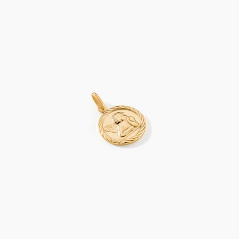 Pendentif Ange Rond Sable Or Jaune - Médailles et médaillons Famille | Marc Orian