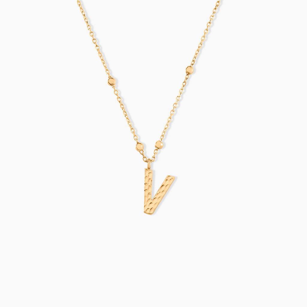 Collier Plaqu&eacute; Or Jaune Lettra - Colliers ete Femme | Marc Orian