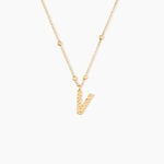 Collier Plaqu&eacute; Or Jaune Lettra - Colliers ete Femme | Marc Orian