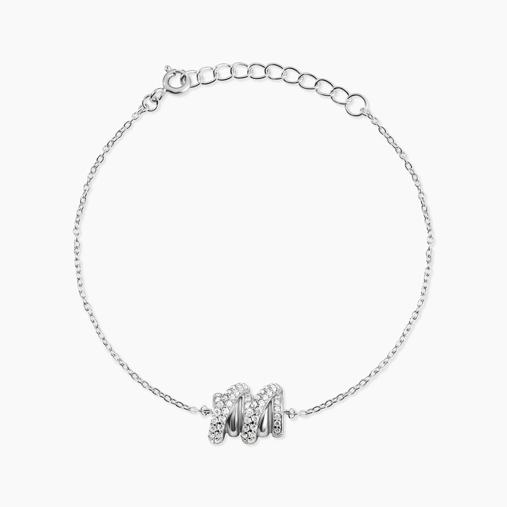Bracelet Edna Argent Blanc Oxyde De Zirconium - Bracelets fantaisie Femme | Marc Orian