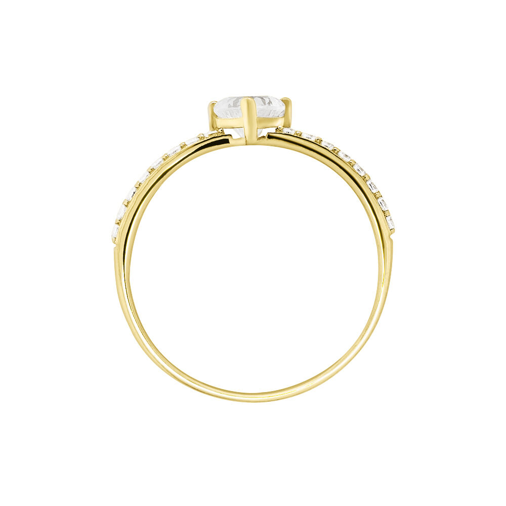 Bague Monelle Or Jaune Oxyde De Zirconium - Solitaires Femme | Marc Orian