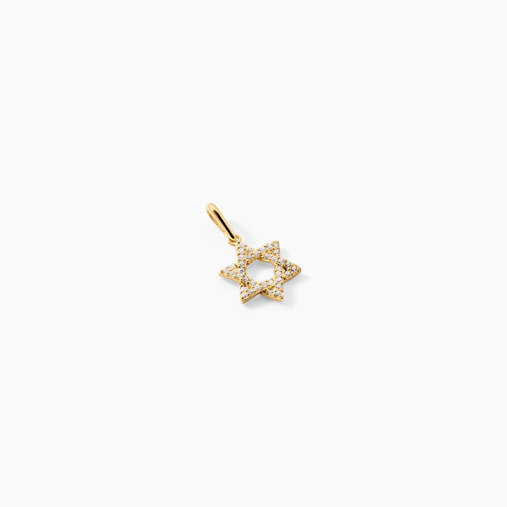 Pendentif Faye Argent Dor&eacute; A L'Or 750/1000 Oxyde De Zirconium - Bijoux fantaisie Femme | Marc Orian