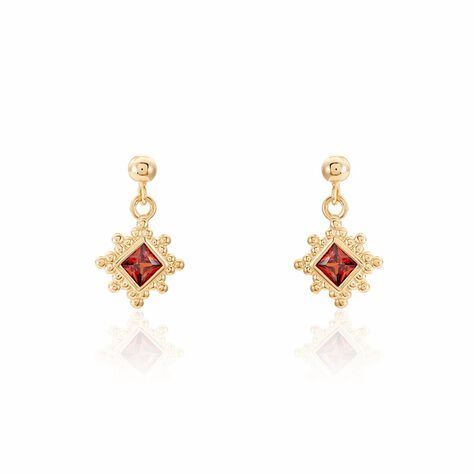 Boucles D'oreilles Pendantes Bobbie Plaqué Or Jaune Oxyde De Zirconium - Pendantes Femme | Marc Orian