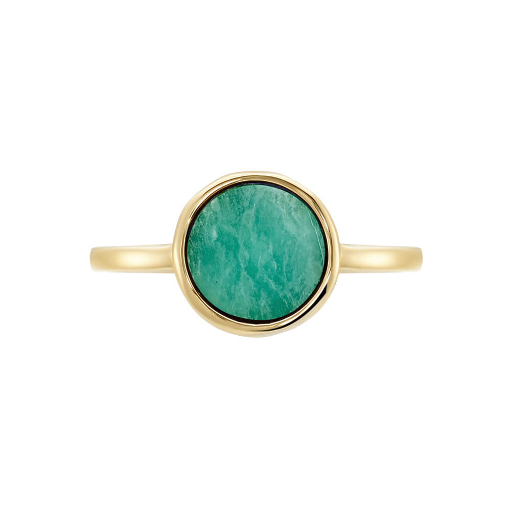 Bague Plaqu&eacute; Or Neassa Amazonite - Bijoux fantaisie Femme | Marc Orian