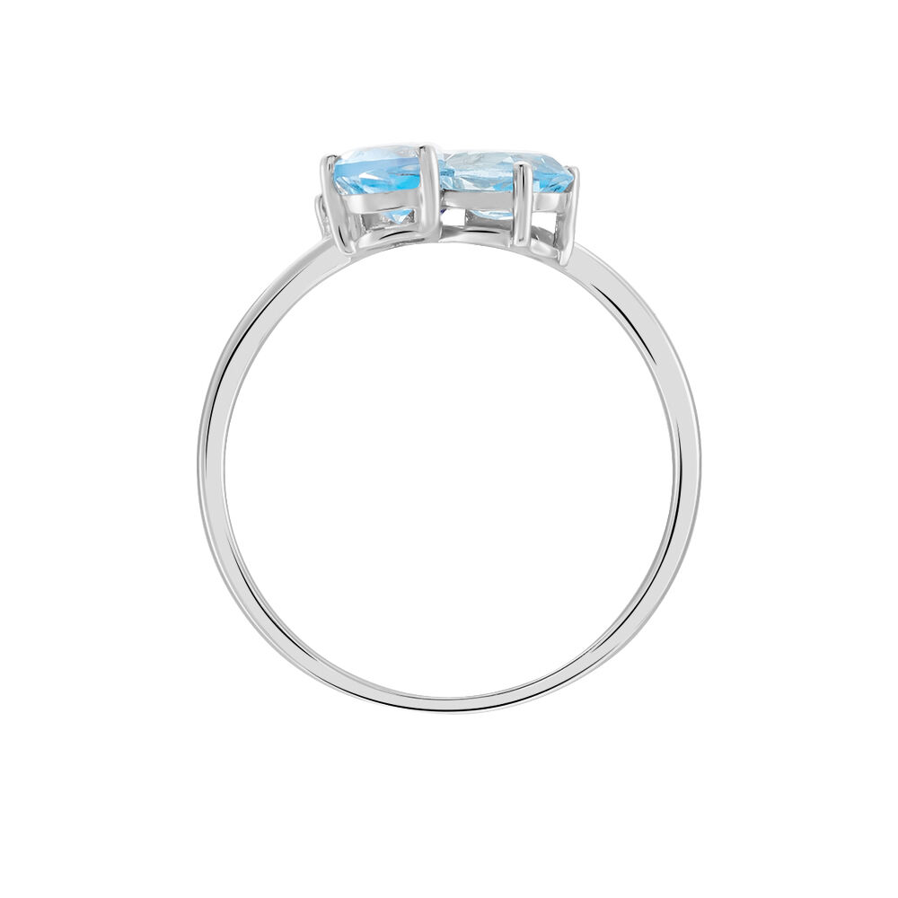 Bague Doryne Or Blanc Topaze Et Oxyde De Zirconium - Bagues pierres fines Femme | Marc Orian