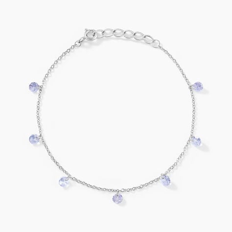 Bracelet Collie Argent Blanc Oxyde De Zirconium - Bracelets chaînes Femme | Marc Orian