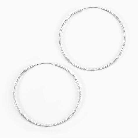 Créoles Argent Blanc Agathe - Grosses créoles Femme | Marc Orian