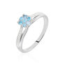 Bague Kate Or Blanc Topaze Et Oxyde De Zirconium