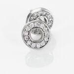 Boucles D'oreilles Puces Argent Blanc Eujen Oxydes De Zirconium - Puces Femme | Marc Orian