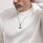 Collier Acier Vieillit Tanagra Oxydes De Zirconium - Colliers avec pierres Homme | Marc Orian