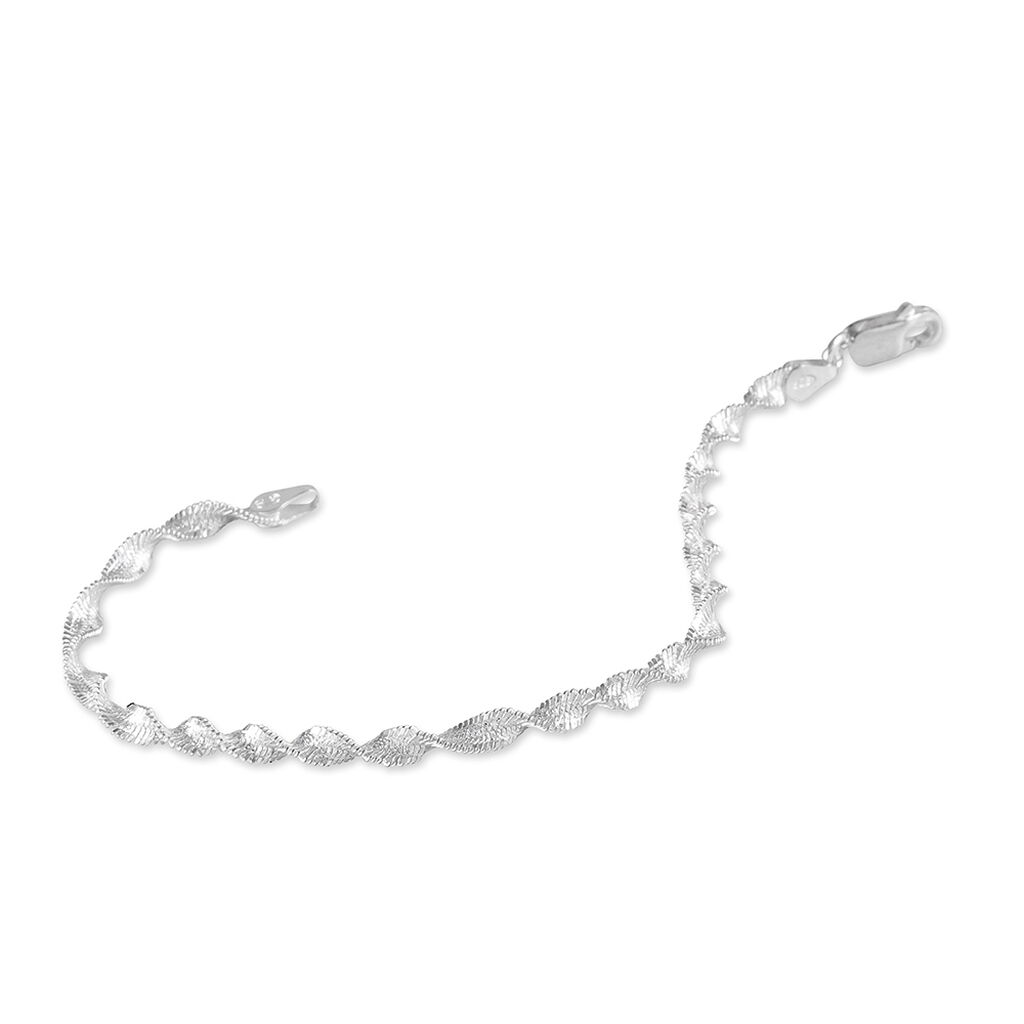 Bracelet Ciana Torsade Diamante Argent Blanc - Bracelets mailles Femme | Marc Orian