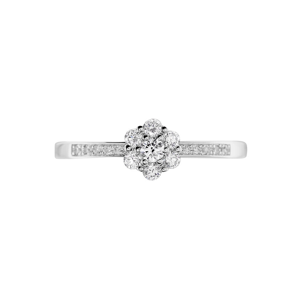Bague Magnolia Or Blanc Diamant - Parures de mariage Femme | Marc Orian