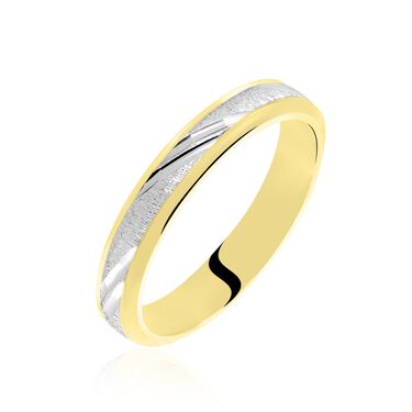 Alliance Ulisse Ruban Plat Or Bicolore