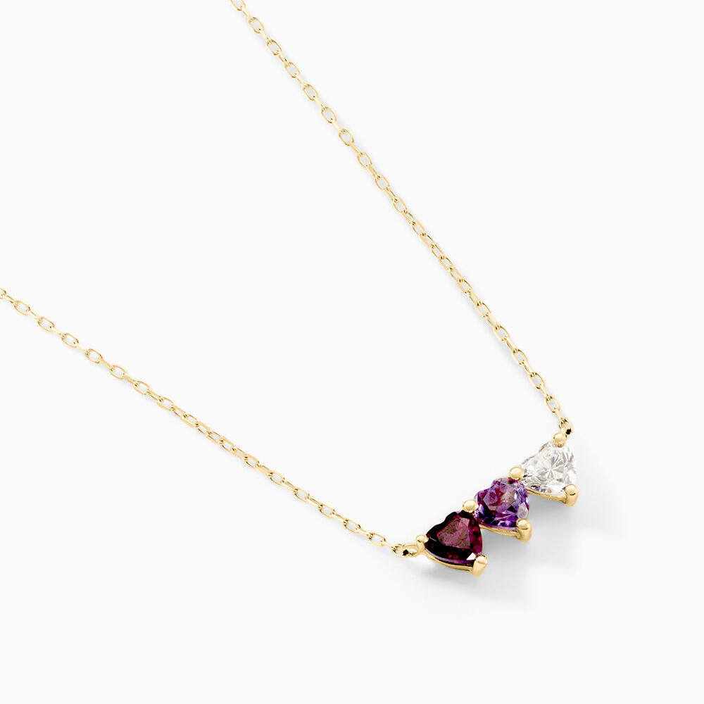 Collier Romayne Or Jaune Améthyste Rhodolite Oxyde De Zirconium - Colliers avec pierres Femme | Marc Orian