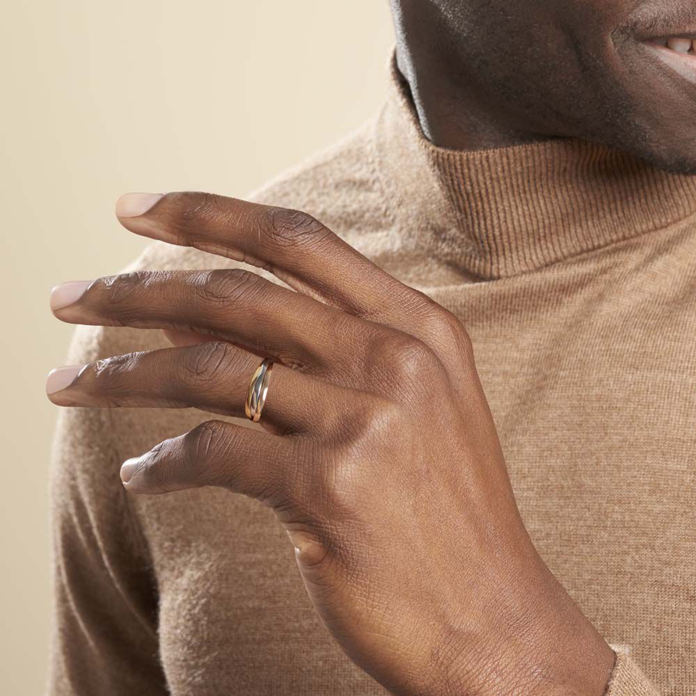 Alliance Entrelacee Ruban Plat Or Tricolore - Alliances duo Unisex | Marc Orian