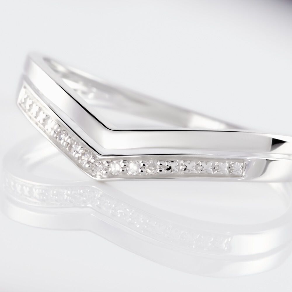 Bague Shadene Or Blanc Diamant - Parures de mariage Femme | Marc Orian