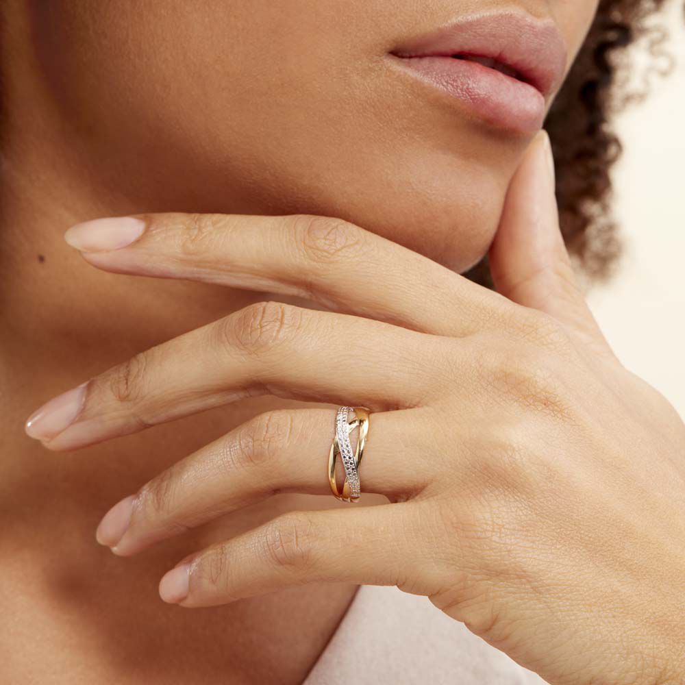 Bague Nuccia Or Bicolore Diamant - Bagues pierres précieuses Femme | Marc Orian