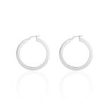 Cr&eacute;oles Argent Blanc Mila - Cr&eacute;oles Femme | Marc Orian