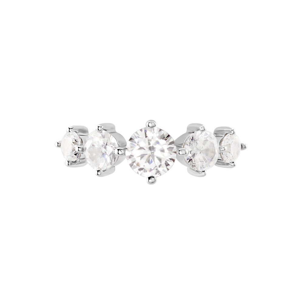 Bague Or Blanc Riyad Oxydes De Zirconium - Solitaires Femme | Marc Orian