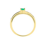 Bague Carlton Or Jaune Emeraude Diamant - Bagues vintage Femme | Marc Orian