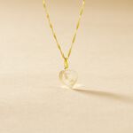 Pendentif Eudocie Coeur Lettre Or Jaune - Pendentifs Famille | Marc Orian