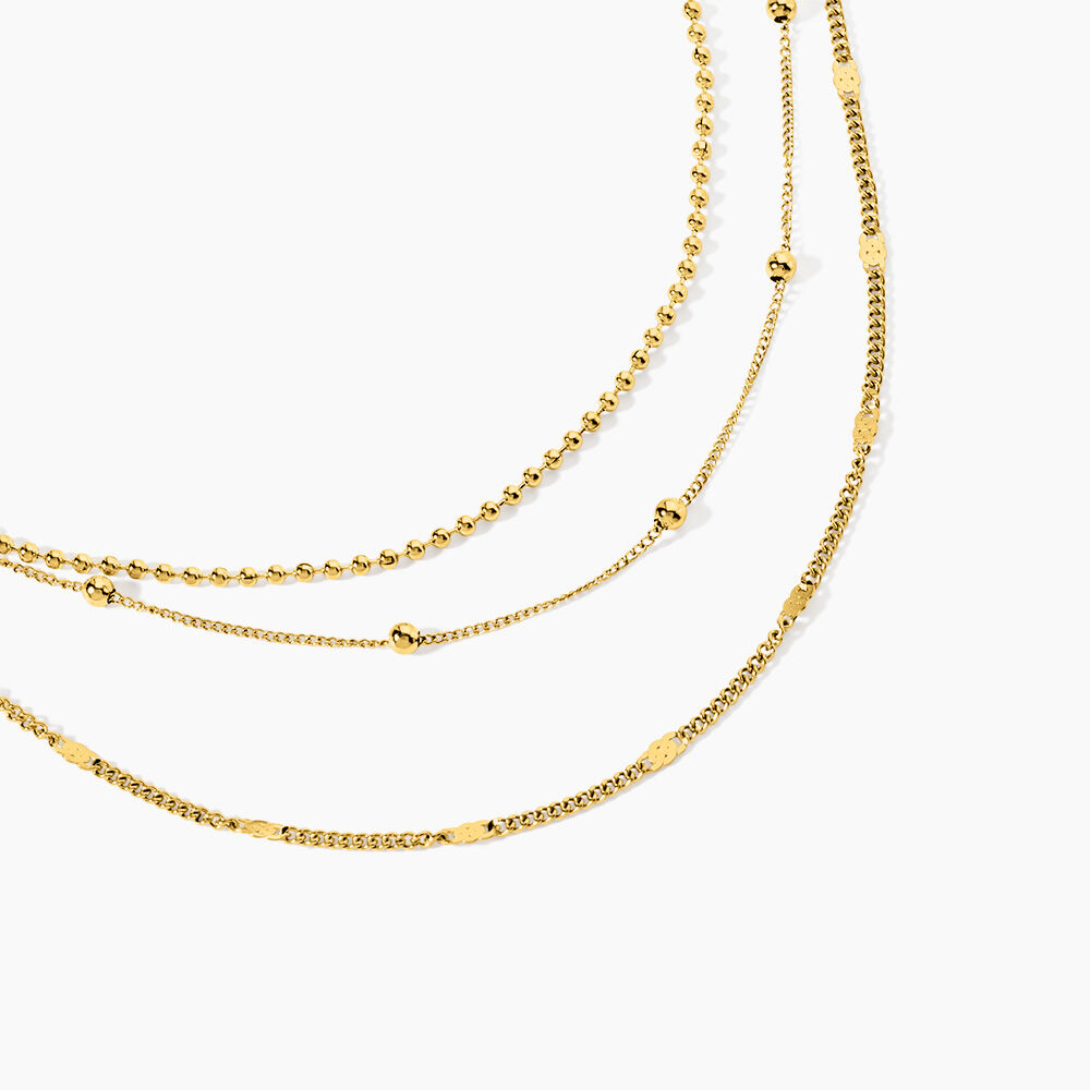 Collier Abigayle Acier Dor&eacute; - Colliers multirangs Femme | Marc Orian